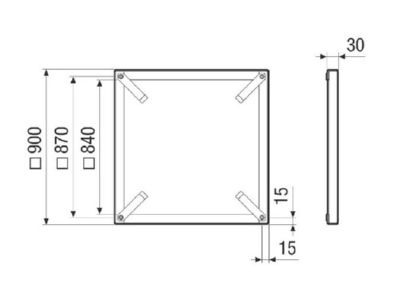 Dimensional drawing Maico MRI 63 75 80 Accessory for ventilator