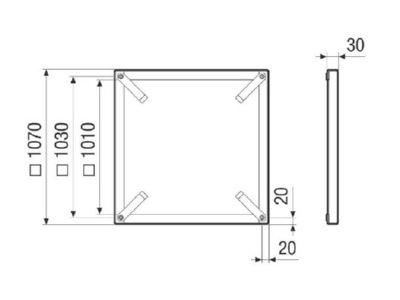 Dimensional drawing Maico MRI 80 90 Accessory for ventilator