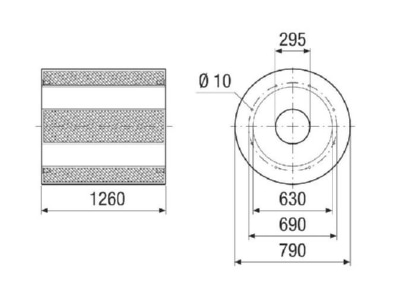 Dimensional drawing Maico RSKI 63 2000 Sound absorber rectangular air duct