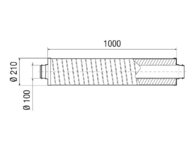 Dimensional drawing Maico RSR 10 50 1 Sound absorber  around air duct