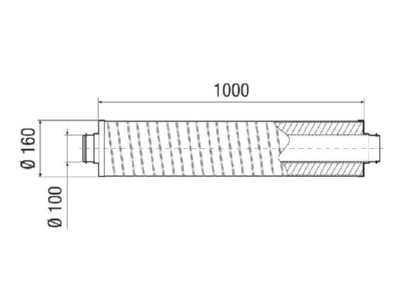 Dimensional drawing Maico RSR 10 1 Sound absorber  around air duct