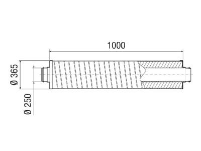 Dimensional drawing Maico RSR 25 50 1 Sound absorber  around air duct