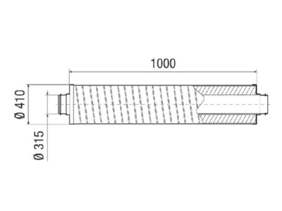 Mazeichnung Maico RSR 31 50 1 Rohrschalldaempfer 50mm  DN315
