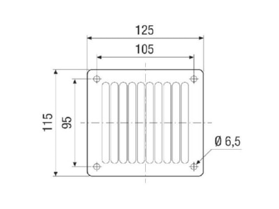 Dimensional drawing Maico SGAI 10 Protective grille for ventilator