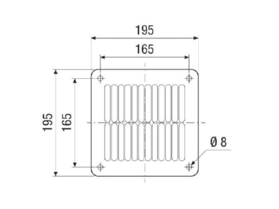 Dimensional drawing Maico SGAI 16 Protective grille for ventilator