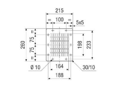 Dimensional drawing Maico SGAI GR 22 Protective grille for ventilator