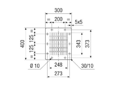 Dimensional drawing Maico SGAI GR 35 Protective grille for ventilator