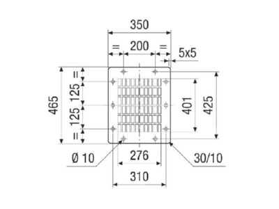 Dimensional drawing Maico SGAI GR 40 Protective grille for ventilator