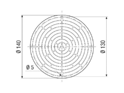 Dimensional drawing Maico SGEI ES 10 Protective grille for ventilator