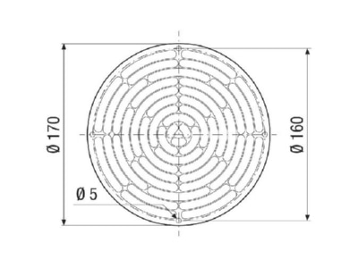 Dimensional drawing Maico SGEI ES 12 Protective grille for ventilator