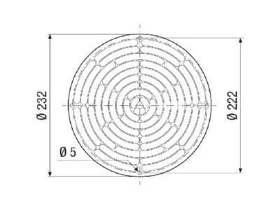 Dimensional drawing Maico SGEI ES 16 18 Protective grille for ventilator