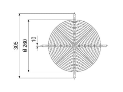 Dimensional drawing Maico SGEI M 20 25 50 Protective grille for ventilator