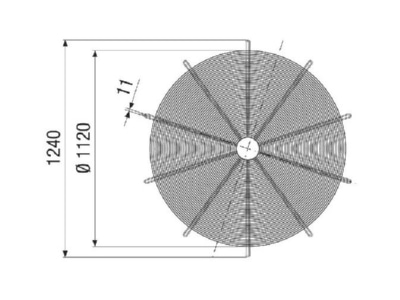 Dimensional drawing Maico SGRI 112 Protective grille for ventilator