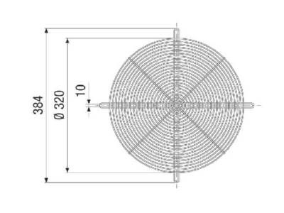 Dimensional drawing Maico SGRI 31 Protective grille for ventilator