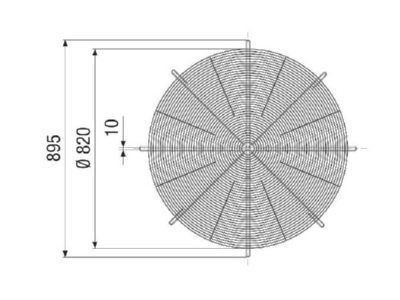 Dimensional drawing Maico SGRI 80 Protective grille for ventilator