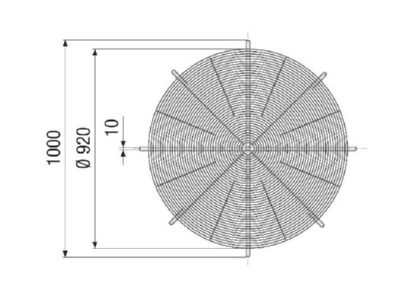 Dimensional drawing Maico SGRI 90 Protective grille for ventilator