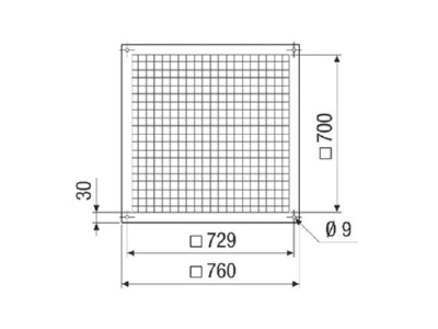 Dimensional drawing Maico SGSI 63 for ventilator