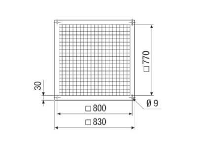 Dimensional drawing Maico SGSI 71 for ventilator