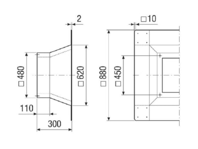 Dimensional drawing Maico SOFI 35 Accessory for ventilator