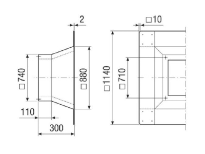 Dimensional drawing Maico SOFI 50 56 Accessory for ventilator