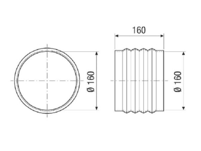 Dimensional drawing Maico STKI 20 Accessory for ventilator