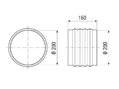 Dimensional drawing Maico STKI 25 Accessory for ventilator