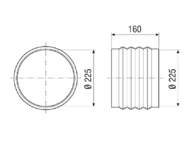 Dimensional drawing Maico STKI 28 Accessory for ventilator