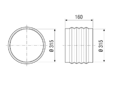 Dimensional drawing Maico STKI 40 Accessory for ventilator