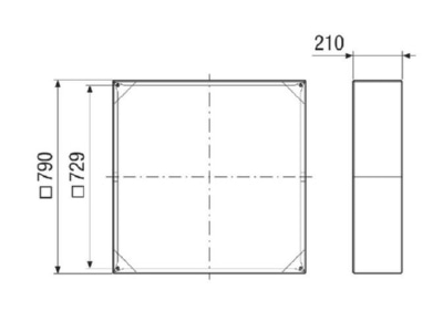 Dimensional drawing Maico VRI 63 for ventilator