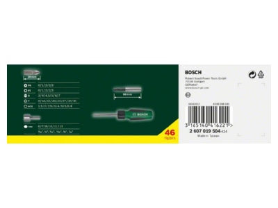 Produktbild 1 Bosch Power Tools 2 607 019 504 Schraubendreher Set 46 tlg 