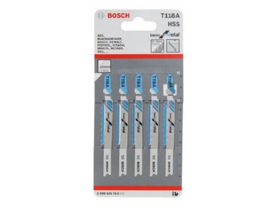 Product image 1 Bosch Power Tools 2 608 631 013  VE5  Jig saw blade 92mm 2 608 631 013  quantity  5 
