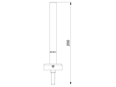 Dimensional drawing 1 OBO BZ IGS M 6V Nail driver 6mm
