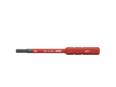 Product image 2 Wiha 2831 18 SW 3 0x75 Bit for hexagonal screws 3mm