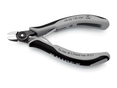 Product image detailed view 1 Knipex 79 02 125 ESD Diagonal cutting plier 125mm
