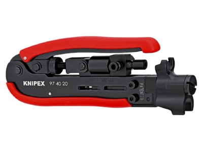 Produktbild 3 Knipex 97 40 20 SB Kompressionswerkzeug f Koax Stecker 175mm