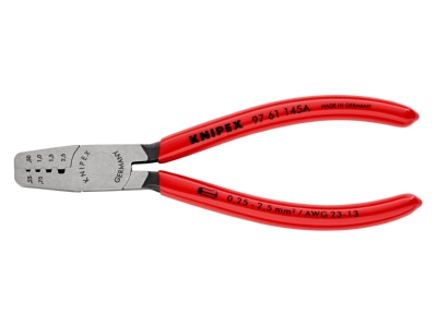 Detailed view 1 Knipex 97 61 145 A Hand crimp tool 0 25   2 5mm 
