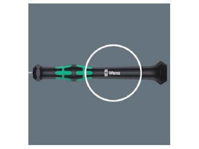 Detailed view 6 Wera 118004 Screwdriver for slot head screws 1 8mm
