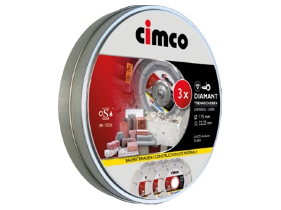 Produktbild 2 Cimco 206814  VE3  Diamant Trennscheiben 3x 115mm 206814  Inhalt  3 
