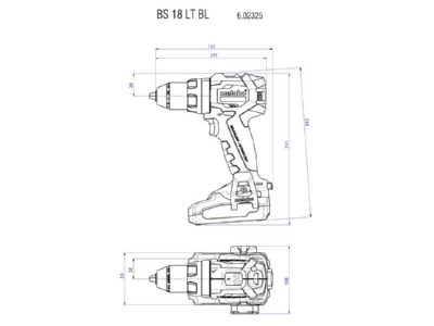 Dimensional drawing Metabowerke 2 8 418VBSLTBLSSD200 Tool set