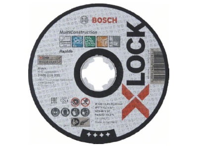 Product image 1 Bosch Power Tools 2608619270 Cutting disc X LOCK 125x1 6mm Rap Multi ge     Promotional item
