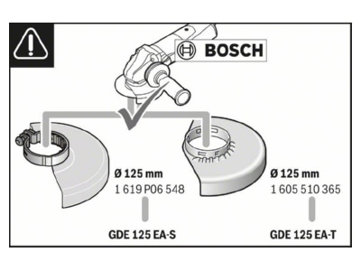 Mazeichnung Bosch Power Tools GDE 125 EA S Absaughaube Easy Adjust