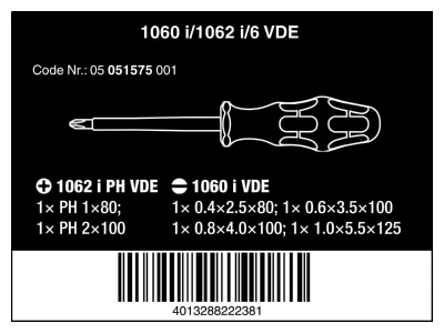 Detailed view 2 Wera 05051575001 6 piece Screwdriver set
