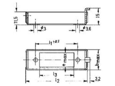 Mazeichnung 1 Telegaertner B03015A0940 Einbauriegelwanne 30 39