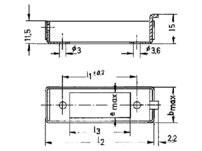 Mazeichnung 2 Telegaertner B03015A0940 Einbauriegelwanne 30 39