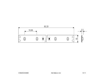 Dimensional drawing EVN ICSB2024302802 Light ribbon  hose  strip
