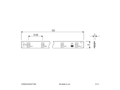 Dimensional drawing EVN ICSB202430352710M Light ribbon  hose  strip
