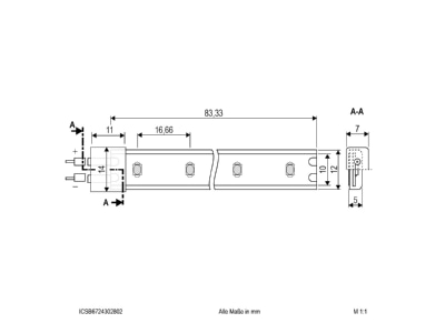 Dimensional drawing EVN ICSB6724302802 Light ribbon  hose  strip
