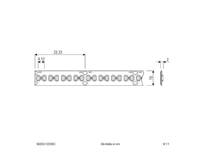 Dimensional drawing EVN SB20241202802 Light ribbon  hose  strip
