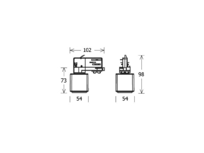 Mazeichnung LTS ST ZSCHUKO 4230V sw Steckdosenadapter schwarz