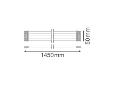 Mazeichnung Ledvance DPHOUS15002LPTH5x2 5 Durchgangsverdrahtungssatz 5x2 5  1 5m  2 lp 